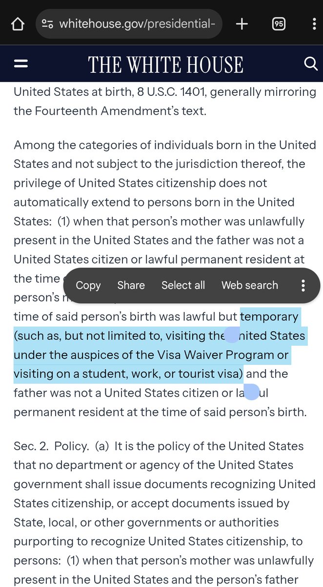 peroxyacyl's tweet photo. トランプ、大統領令で不法移民の子だけじゃなくて合法非移民の子にも米国籍与えなくしてて草  駐在民だめじゃん https://t.co/rnVeCdGw9v