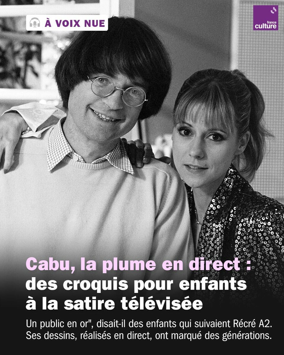 Cabu adorait dessiner en direct, et Récré A2 lui offrait une liberté rare, grâce à Dorothée. "Elle m'a laissé faire des tas de trucs en direct. Elle a pris des risques, mais elle m'a toujours défendu".
➡️ l.franceculture.fr/c5q