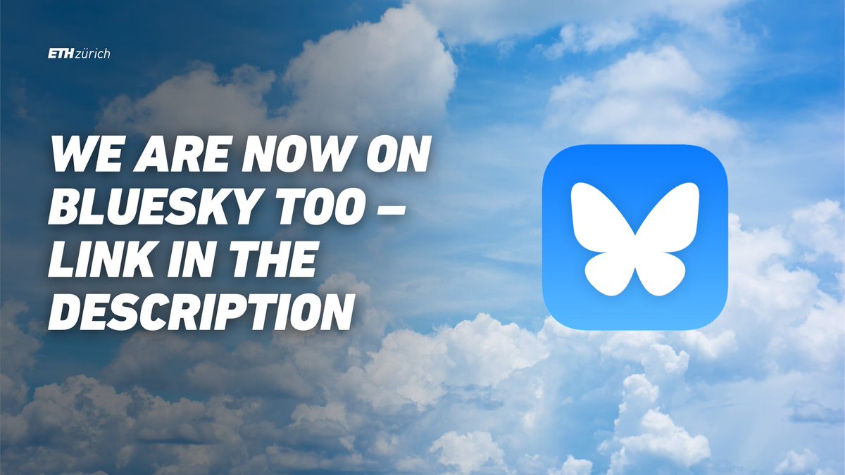 From now on we are also represented on Bluesky where you will also receive our ETH News. We look forward to seeing you! Click here to visit our channel: bsky.app/profile/ethzur…