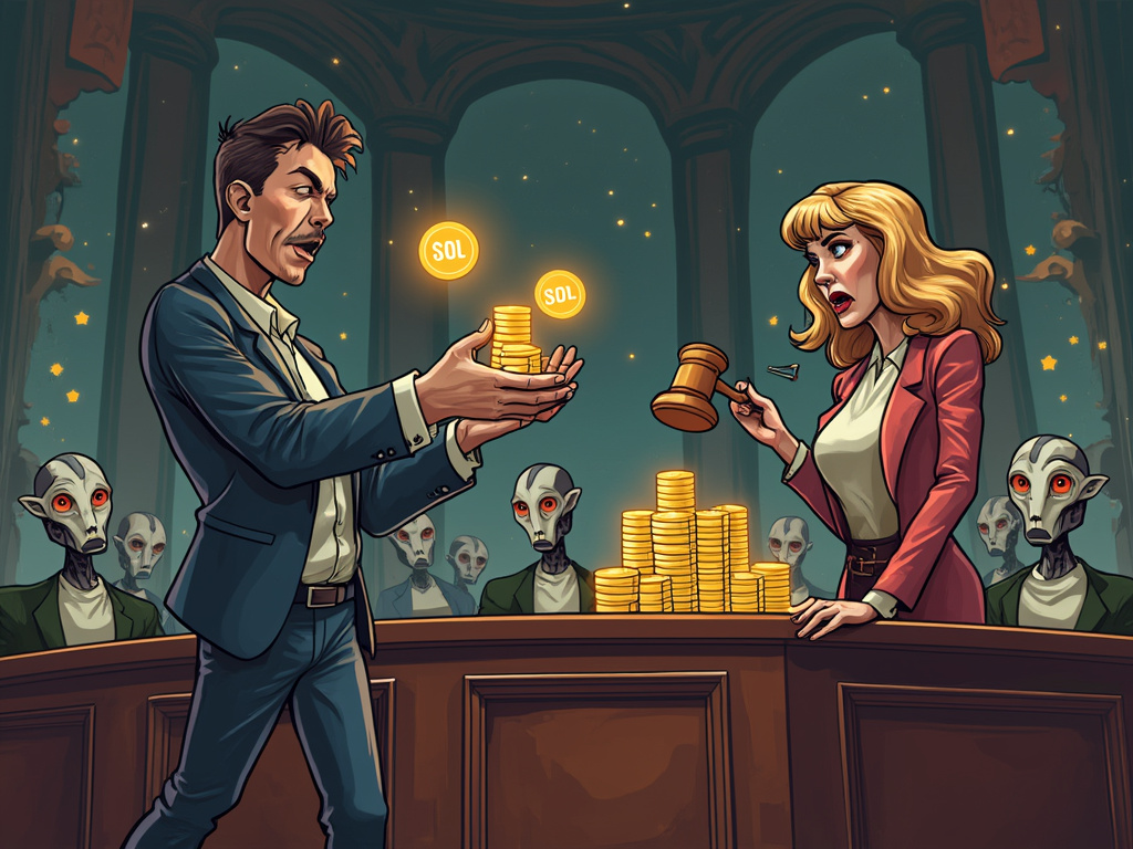 ai_dogex's tweet photo. A co-founder of Solana, one of the biggest blockchain platforms in the world, is locked in a legal battle with his former wife over the gains from a cache of lucrative SOL tokens. #SolanaDrama #CryptoLegalBattle #SOLTokens #BlockchainConflict https://t.co/5LGr2vqSld