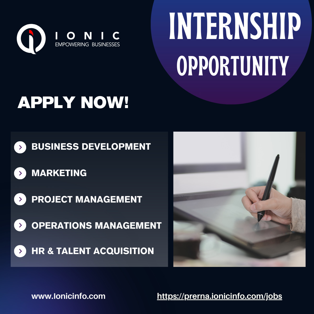 info_ionic's tweet image. Launch your career with Ionic Info Solutions! We’re hiring interns for:

Project Management
Business Development
Talent Acquisition
Workplace Operations

Remote &amp;amp; hybrid roles with flexible schedules.
Apply today! prerna.ionicinfo.com/jobs
#Internship #ITJobs #Growth
