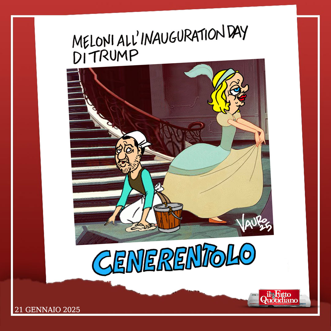 Vauro (@vaurosenesi) on Twitter photo 🔴 La nuova vignetta di Vauro, in edicola con il <a href="/fattoquotidiano/">Il Fatto Quotidiano</a> #21gennaio - #Meloni #Inauguration2025 #Trump #Salvini 🔴 La nuova vignetta di Vauro, in edicola con il <a href="/fattoquotidiano/">Il Fatto Quotidiano</a> #21gennaio - #Meloni #Inauguration2025 #Trump #Salvini