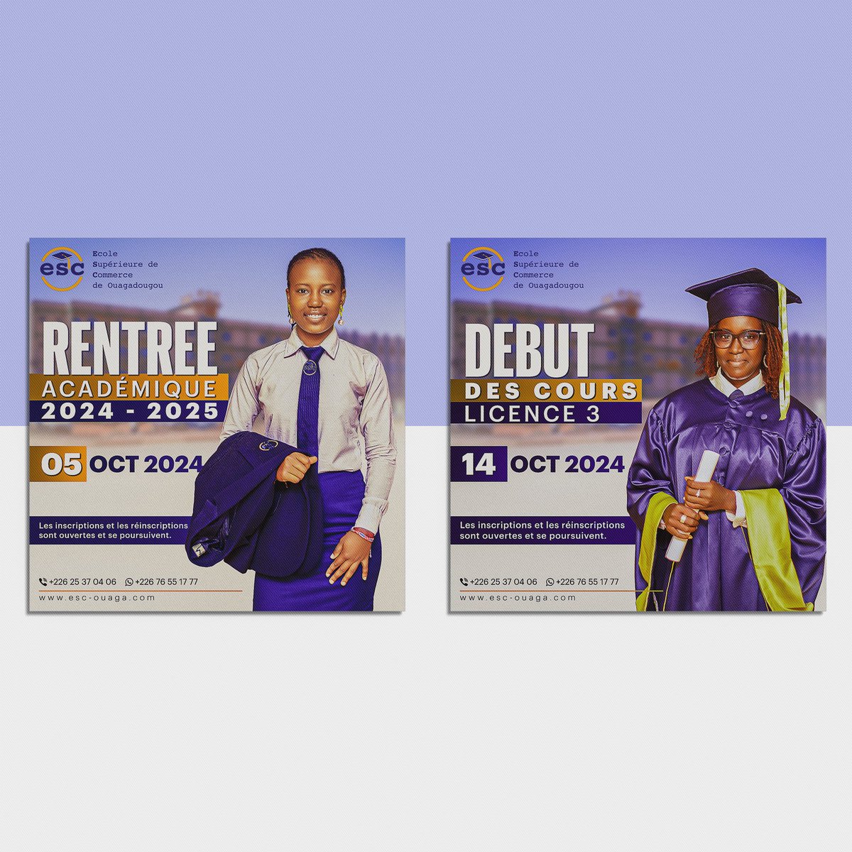 2bpare's tweet image. Check out new work on my @Behance profile: "Rentrée académique 2024 - 2025 / ESC Ouaga" be.net/gallery/216991…
