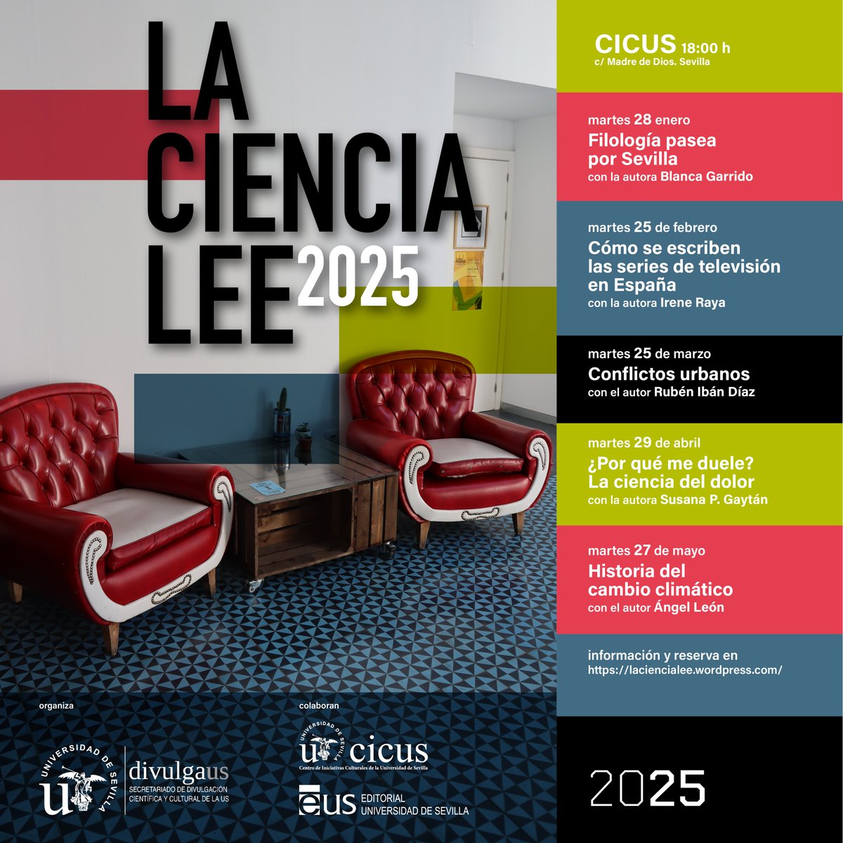 Investigación US (@investigaus) on Twitter photo Te gustaría formar parte del club de lectura científica de la <a href="/unisevilla/">Universidad de Sevilla</a> ? 'La ciencia lee' vuelve este mes de enero a <a href="/CICUS_/">CICUS</a> con novedades y un gran abanico de propuestas ¿Te apuntas?
laciencialee.wordpress.com/2025/01/10/min…
<a href="/EDITORIALUS/">Editorial US</a> <a href="/Biblioteca_US/">Biblioteca US</a> <a href="/Historia152/">Historia15</a> Te gustaría formar parte del club de lectura científica de la <a href="/unisevilla/">Universidad de Sevilla</a> ? 'La ciencia lee' vuelve este mes de enero a <a href="/CICUS_/">CICUS</a> con novedades y un gran abanico de propuestas ¿Te apuntas?
laciencialee.wordpress.com/2025/01/10/min…
<a href="/EDITORIALUS/">Editorial US</a> <a href="/Biblioteca_US/">Biblioteca US</a> <a href="/Historia152/">Historia15</a>