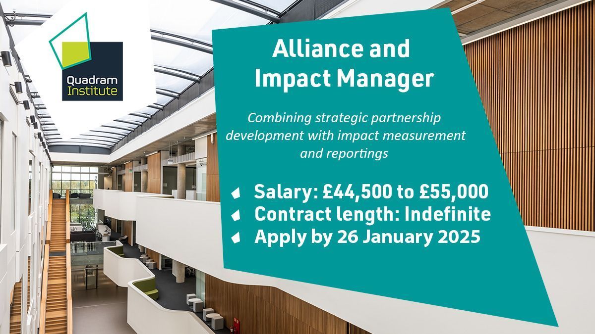 ⏰Closing soon! We're looking for an Alliance and Impact Manager to join our Business Development team.

💷 £44,500 to £55,000 
🗓️ Apply by 26 January 2025 
➡️ buff.ly/4jlSixh