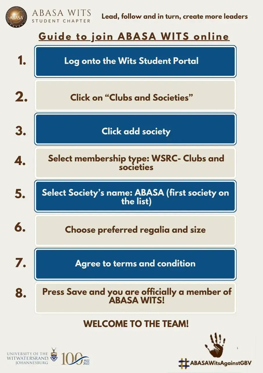 We can't wait to welcome you to ABASA WITS team. Come join us and let's make a difference together !

#abasawits #wits