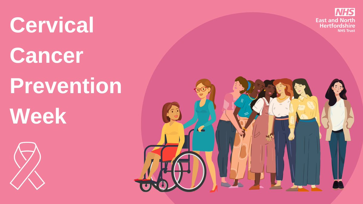 It's #CervicalCancerPreventionWeek and we are encouraging women and people with a cervix to book a screening today.

Cervical screenings can spot early signs of cervical cancer and are key to preventing the disease 

Find out how you can book here: nhs.uk/conditions/cer…