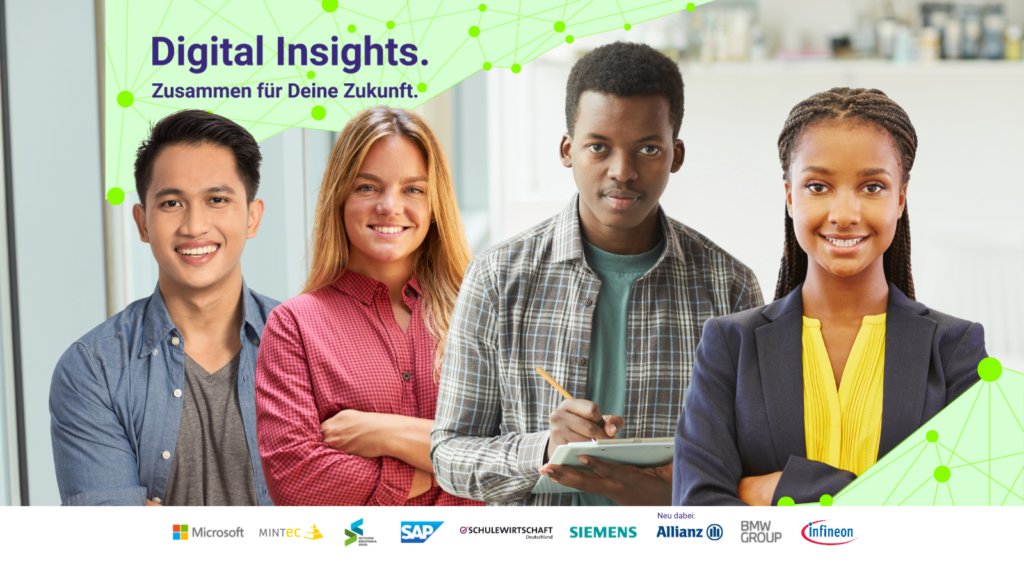 SW_Deutschland's tweet image. Für #Schüler|innen haben wir wieder viele spannende Online-Events mit #digitalinsights: @SiemensDE @MicrosoftBerlin @SAPNextGen @Infineon @allianz und @BMWGroup zeigen euch die #Jobs der Zukunft und wie ihr am besten einsteigt! Jetzt anmelden: mint-ec.de/digital-insigh… #berufswahl