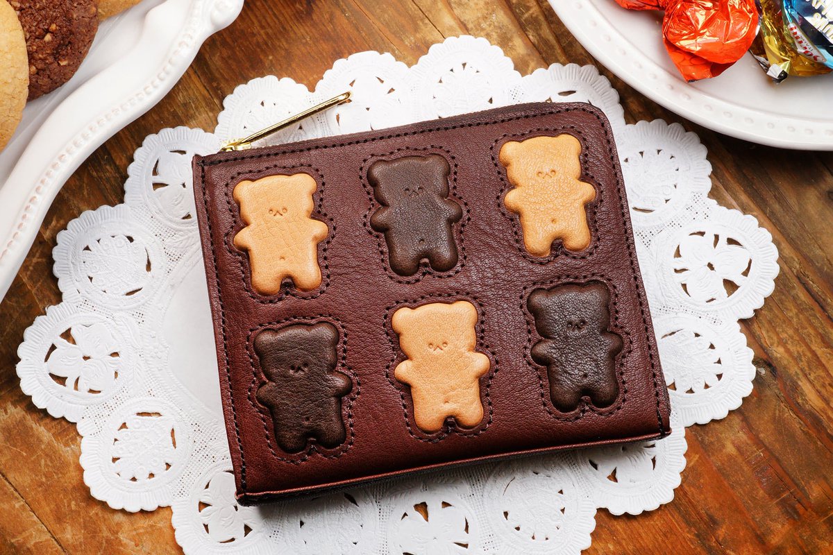 お待たせしました！本革製くまちゃんブラウニー財布再販開始します
