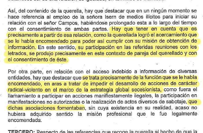 salellasadv's tweet photo. La @fiscal_es considera que existeix una figura legal -no prevista a la llei- d'agent infiltrat d'intel·ligència que pot obviar tots els límits dels drets fonamentals perquè la seva funció no és obtenir proves penals. Però llavors, la informació per a què és? Cas @gi_infiltrada https://t.co/a0B2DcyLK5