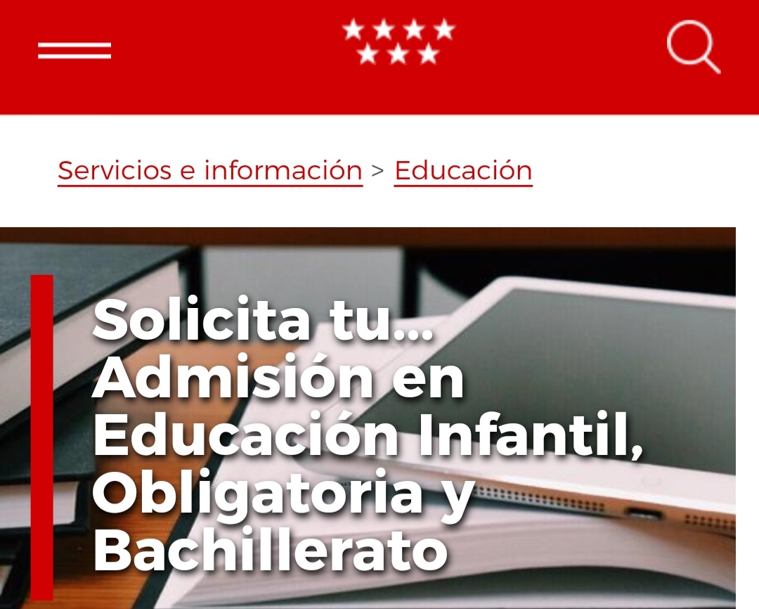 PROCESO ADMISIÓN
AVANCE CURSO 2025-2026
<a href="/ComunidadMadrid/">Comunidad de Madrid</a>

🔴2⁰ciclo Ed.Infantil,Ed. Primaria,Ed. Secundaria Obligatoria,Bachillerato, Educación Especial.

RESOLUCIÓN de 22 de noviembre de 2024, de la Viceconsejería de Política y Organización Educativa👇🏻
comunidad.madrid/servicios/educ…