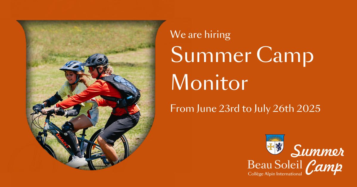 BeauSoleil_ch's tweet image. We're #hiring
Our summer camp in the spectacular Swiss Alps is looking for energetic monitors to lead and engage campers in a wide variety of exciting activities.
Find out more information here 👉 beausoleil.ch/summer-camp-mo…
#cabslife