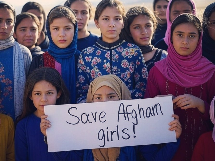 3.5 YEARS of HELL for Afghan girls:

Schools SHUT DOWN
Universities CLOSED
NO WORK ALLOWED
TRAPPED at home like PRISONERS
FORCEFULLY MARRIED OFF

We want our VOICES to be HEARD. 

Please repost it. 🙏🏻😔