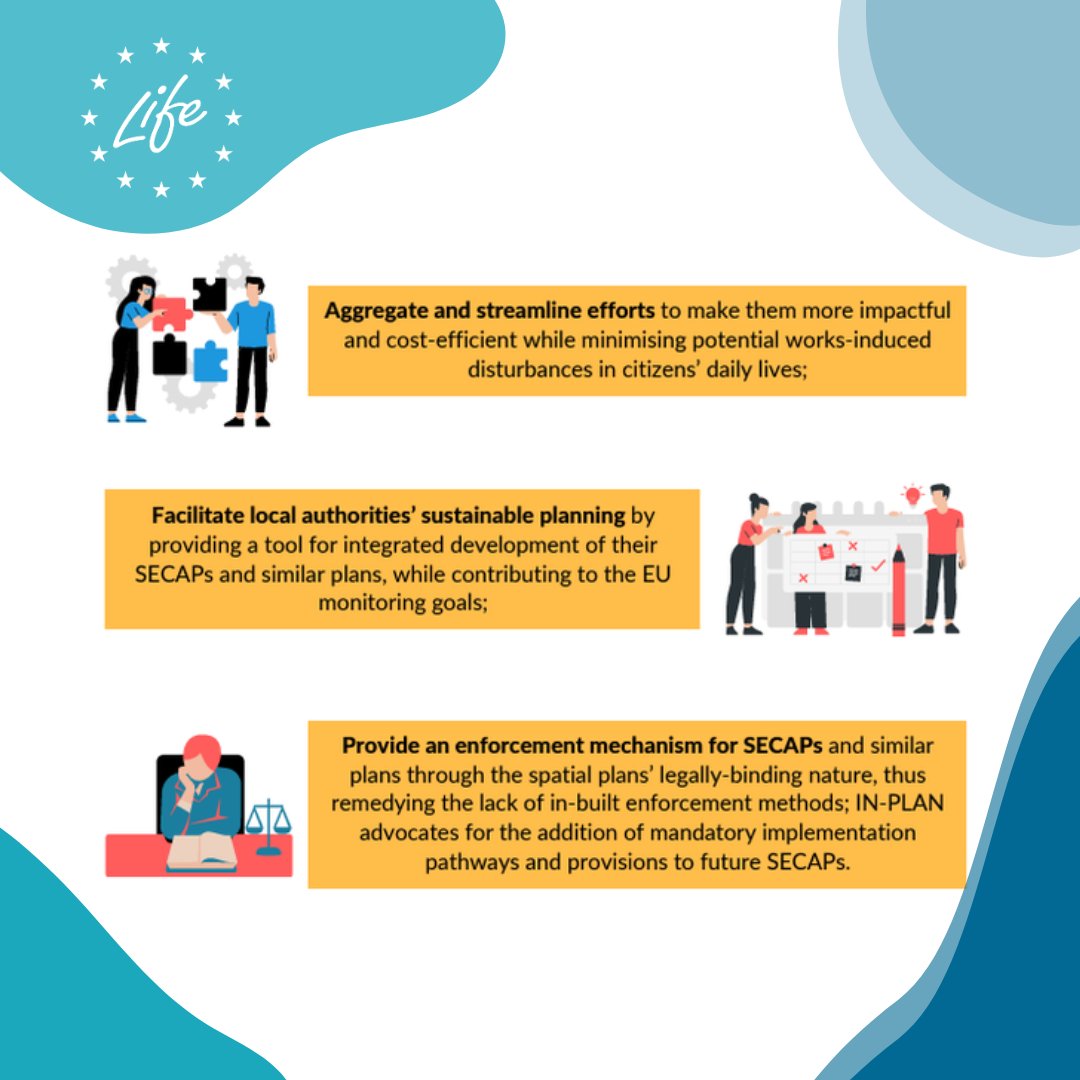 LIFEProgramme's tweet photo. Helping local authorities integrate energy, climate  &amp; #SpatialPlanning 🌍💡

#LIFEProject #LifeINPLAN's new policy brief highlights its approach and how it can connect local efforts with 🇪🇺 goals.

👉Find out more:  https://t.co/cZp898ynND

#LifeAmplifier #LIFEProgramme https://t.co/Zg9wyT3pwN