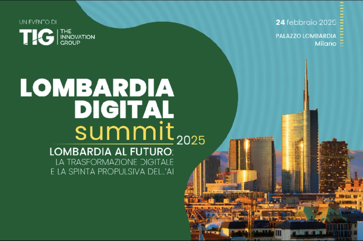 📢 Non perdere il LOMBARDIA DIGITAL SUMMIT 2025: digitale e AI stanno plasmando il futuro della Lombardia come punto di riferimento per l’innovazione in Europa.

Registrati qui con codice invito "X"  👇
theinnovationgroup.it/events/lombard…

#TIGDIGITALY ­#LOMBARDIADIGITALE <a href="/TIG_italia/">TIG - The Innovation Group</a>