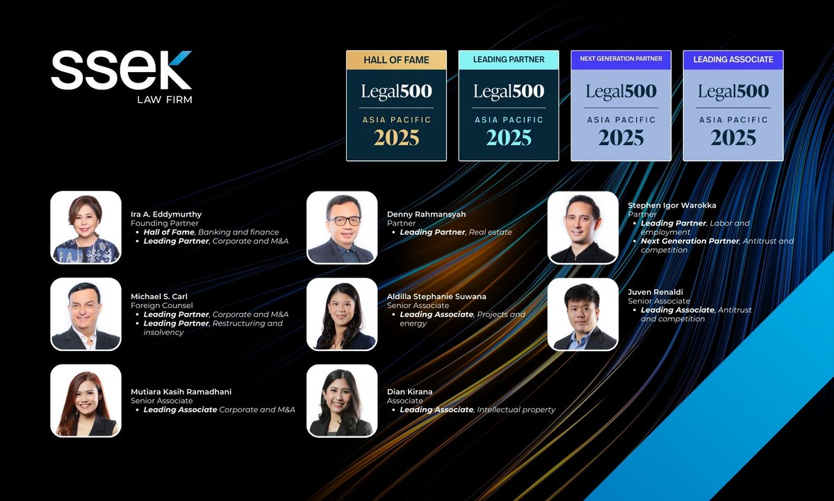 SSEK Lawyers Shine in Legal 500 Indonesia Rankings ssek.com/blog/ssek-lawy…