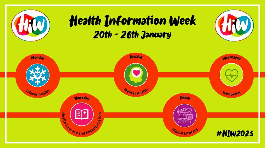 As part of Health Information Week, the library service is running an online session today on the theme of health literacy to raise awareness of this very important issue - why not join us at 10am today - details of online sessions here and joining link - tinyurl.com/4jxs9sr7