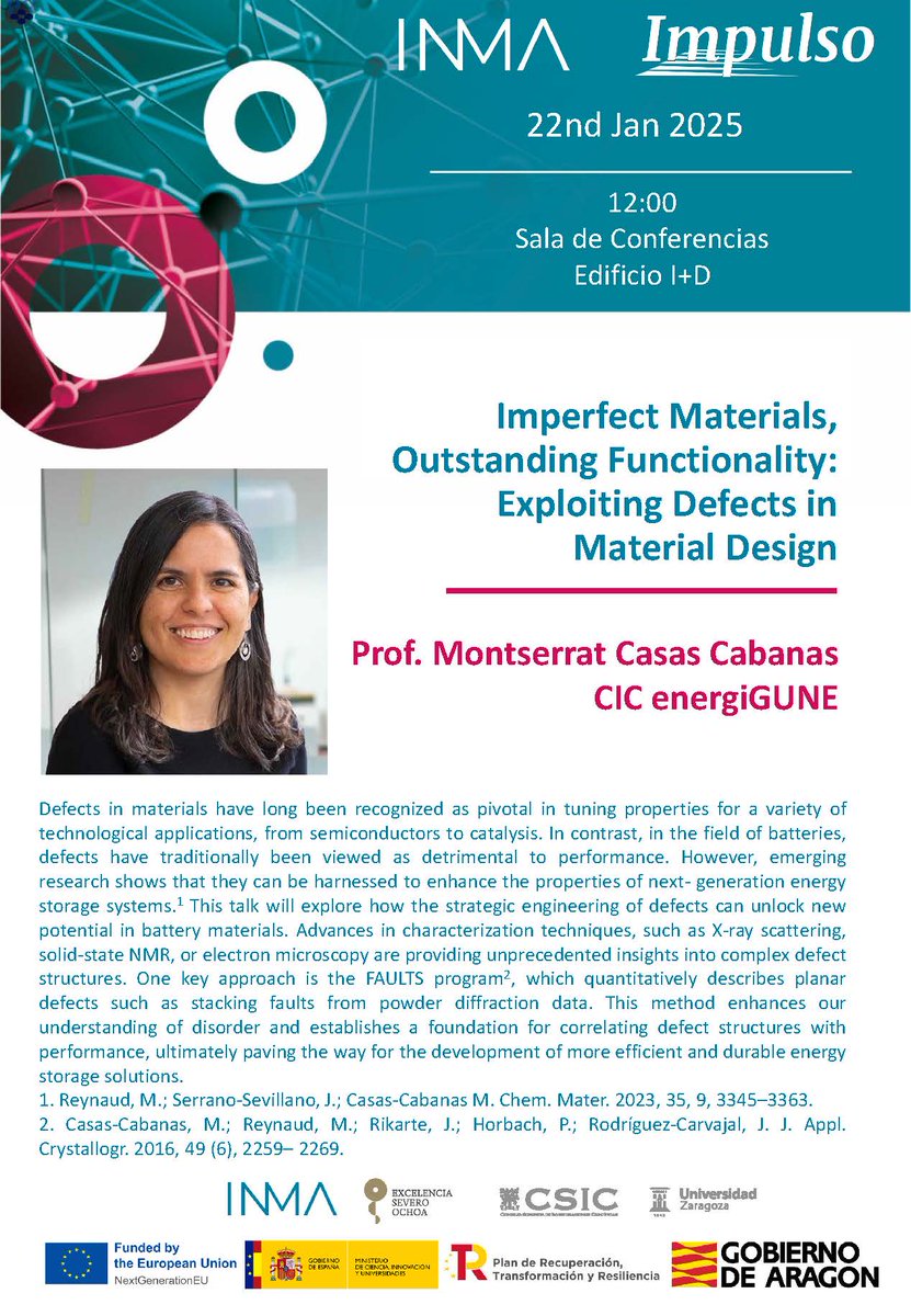 INMAdivulga's tweet photo. Mañana‼️ INMA Impulso con 👩‍🔬 Montserrat Casas del CIC eneriGUNE
https://t.co/byAK4UdbNU
@Ciencias_Unizar @unizar @AragonCsic @GobAragon https://t.co/9ed3YbK3oU
