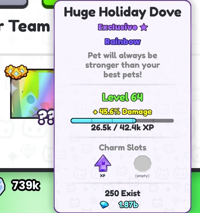 VamTrades's tweet photo. Trading rainbow huge holiday dove 
#ps99 #petsim99 #PetSimulator99 https://t.co/WmT7i4NnbU