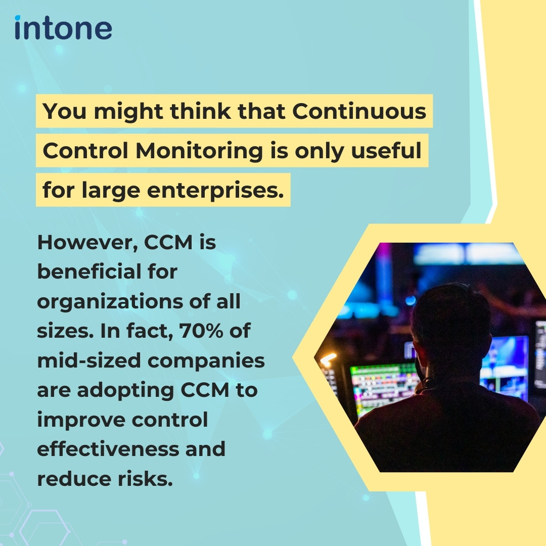intonenetworks's tweet image. CCM strengthens control mechanisms and reduces risk for businesses of all sizes. Adopt proactive monitoring to enhance security and efficiency.
#continuouscontrolmonitoring #riskmanagement #proactivesecurity #midsizedbusiness #datasecurity #riskmitigation