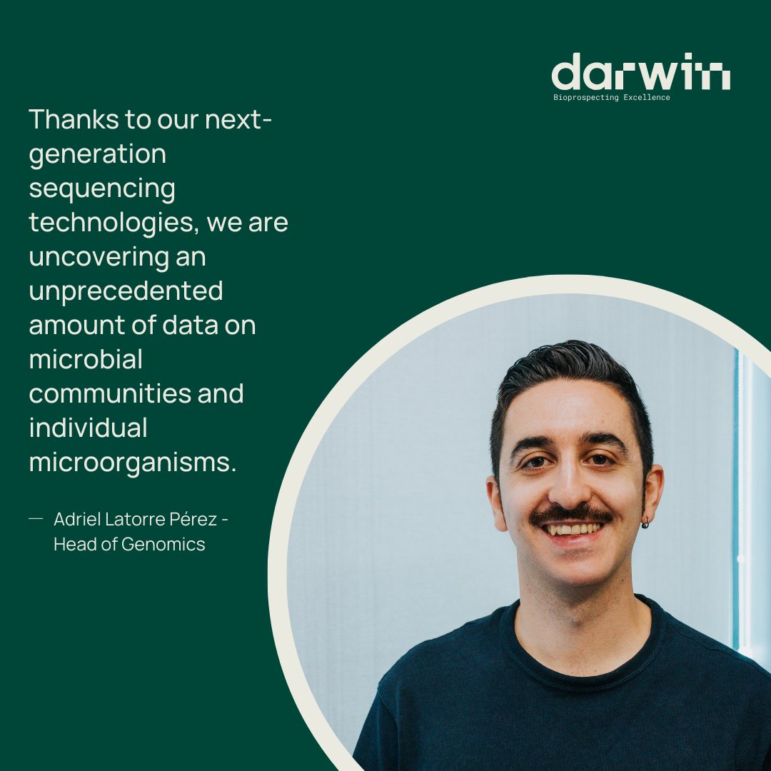 DARWIN Bioprospecting Excellence (@darwinbioprosp) on Twitter photo DARWIN can be your expert partner in genomic and metagenomic analysis pipelines developed for 𝘪𝘯 𝘴𝘪𝘵𝘶 and 𝘦𝘹-𝘴𝘪𝘵𝘶 microbiome profiling. Find out more at: darwinbioprospecting.com or email us at info@darwinbioprospecting.com
#genomics #biotechnology #microbiology DARWIN can be your expert partner in genomic and metagenomic analysis pipelines developed for 𝘪𝘯 𝘴𝘪𝘵𝘶 and 𝘦𝘹-𝘴𝘪𝘵𝘶 microbiome profiling. Find out more at: darwinbioprospecting.com or email us at info@darwinbioprospecting.com
#genomics #biotechnology #microbiology