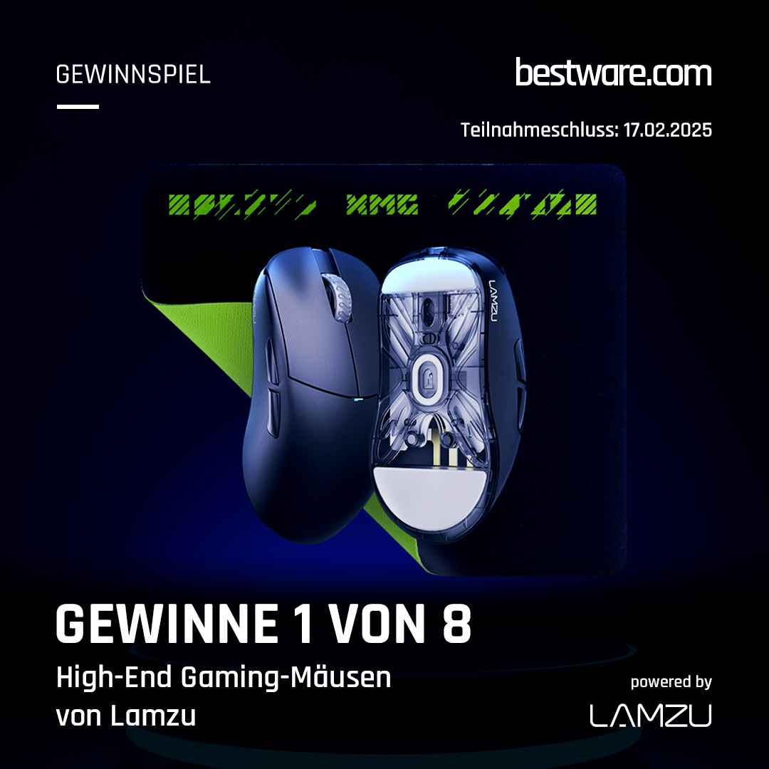 Runde Dein Gaming-Setup ab! 🖱️💻 

Nutze bis zum 17. Februar Deine Chance und mit etwas Glück gehört Dir bald eine von acht High-End Gaming-Mäusen von LAMZU. Wir wünschen Dir viel Glück! 

➡️ go.bestware.com/Lamzu-Gewinnsp…

#Gewinnspiel #Giveaway #Raffle #XMG #Lamzu