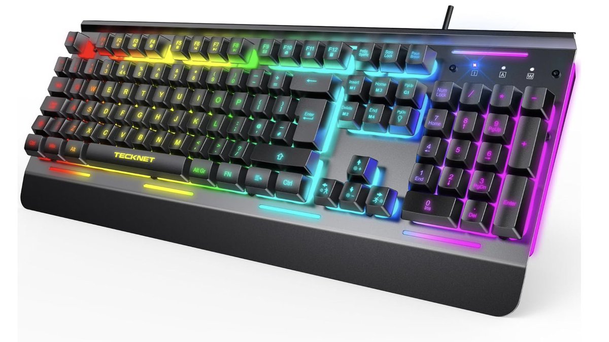 GeekDiscounts's tweet image. Ad: £23 DEAL !!! #TECKNET RGB Gaming Keyboard - UK 🇬🇧 amzn.to/4aoi2ok
