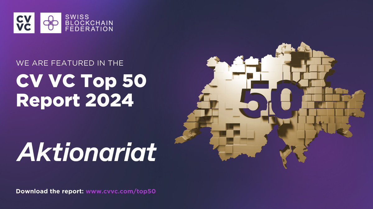 We’re proud to be recognized as a Digital Assets Service Provider in the 10th edition of the CV VC Top 50 Report! This report highlights the 50 leading Web3 companies in hashtag #CryptoValley and celebrates the growth of the blockchain and crypto ecosystem.
<a href="/CV_Labs/">CV Labs</a>