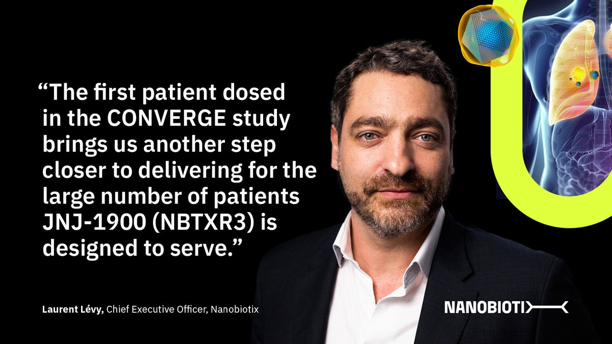 Nanobiotix (@nanobiotix) on Twitter photo Phase 2 CONVERGE study: first patient has been dosed! This randomized trial evaluates groundbreaking nanotherapeutic candidate JNJ-1900 (NBTXR3) for patients with stage 3, unresectable non-small cell lung cancer.
- PR: ir.nanobiotix.com/news-releases/…
- Study: clinicaltrials.gov/study/NCT06667… Phase 2 CONVERGE study: first patient has been dosed! This randomized trial evaluates groundbreaking nanotherapeutic candidate JNJ-1900 (NBTXR3) for patients with stage 3, unresectable non-small cell lung cancer.
- PR: ir.nanobiotix.com/news-releases/…
- Study: clinicaltrials.gov/study/NCT06667…