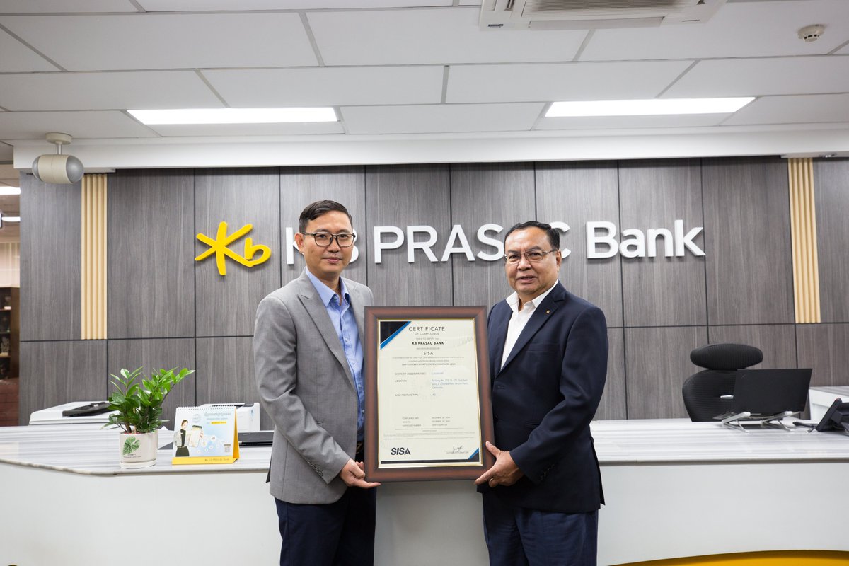 kbprasac_bank's tweet image. 🌟We’re proud to announce that KB PRASAC Bank has been certified officially with the Certificate of Compliance for SWIFT Customer Security Controls Framework v2024! 

#KBPRASACBank #SWIFTCertification #CustomerSecurity #BankingExcellence