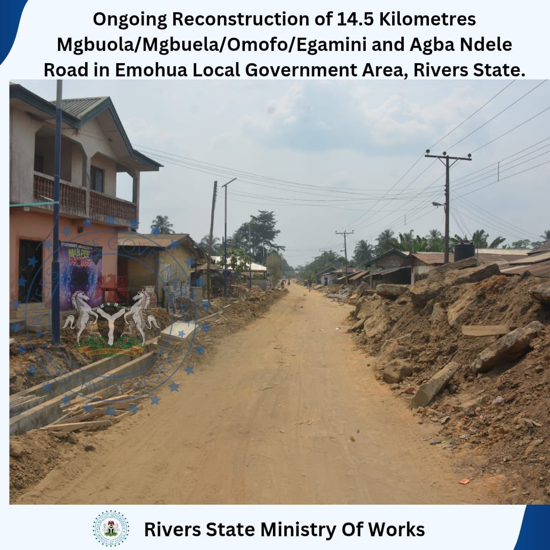 olisaelloka's tweet image. WORK-IN-PROGRESS:

Ongoing Reconstruction of 14.5 Kilometres Mgbuola/Mgbuela/Omofo/Egamini and Agba Ndele Road in Emohua Local Government Area of Rivers State.

#SimIsWorking