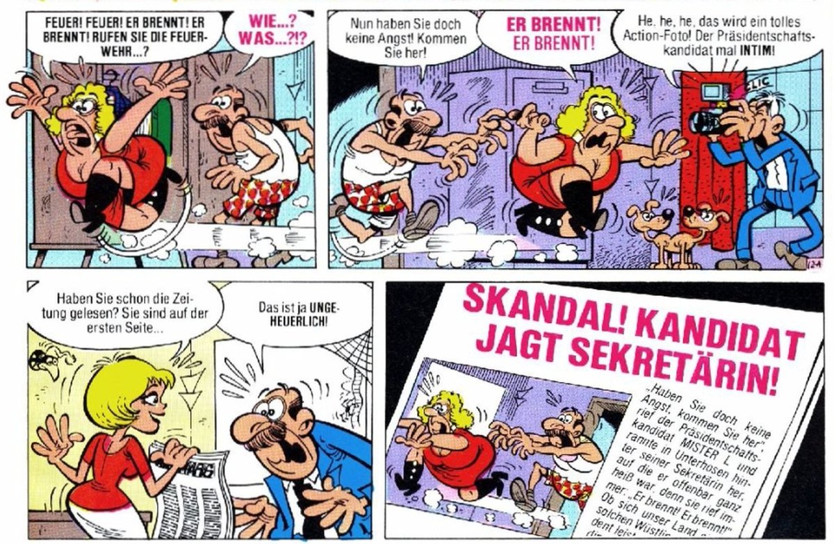 cleverundsmart1's tweet photo. Skandalpresse gibt es auch bei der T.I.A. und der Chef Mister L hat es einfach nicht leicht, wenn man es so aus dem Kontext zieht!

#cleverundsmart #comic #Ibáñez #humor https://t.co/RALOS4hDLV