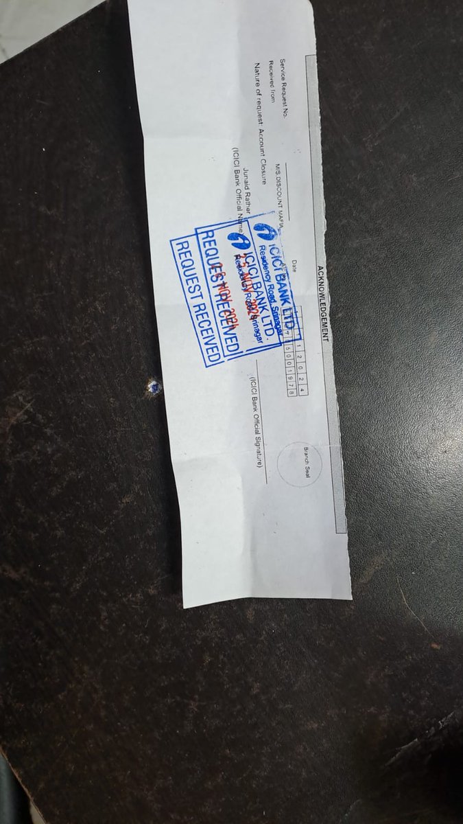 DiscountMa12783's tweet photo. @ICICIBank It's been over 2 months since I submitted my documents for account closure on 25 Nov 2024 (Ref: SR1018709341), yet my account is still active. Despite escalating to the MDs on 23 Dec, no response, only threats of FIR for raising concerns. Please address this urgently. https://t.co/Xha7NxkVx0