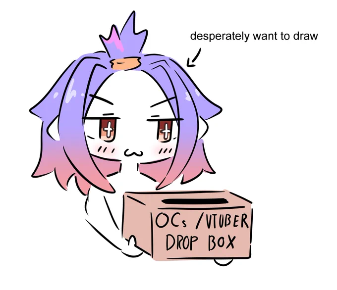 Oh yeah I need more OCs and Vtoobers to draw on my stream please Drop them.  