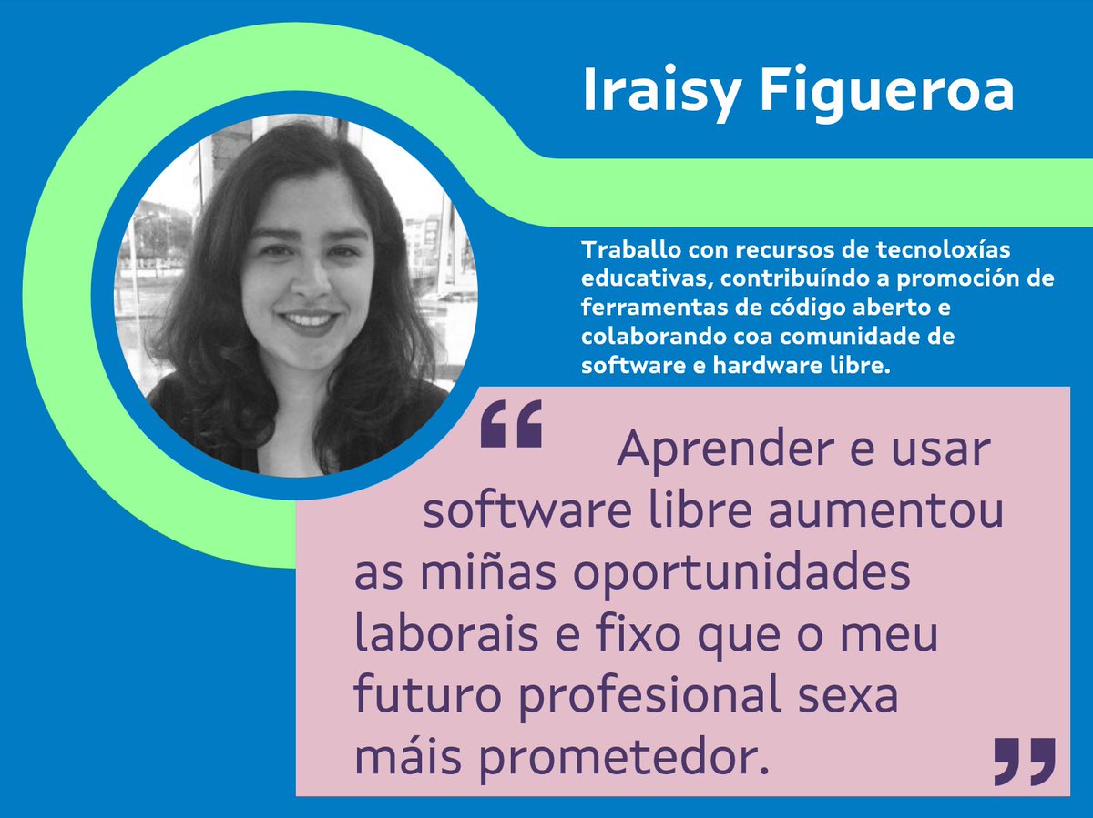 🛠️ Hoxe en #EntrevistasComunidade falamos con Iraisy Figueroa, membro de <a href="/Brico_Labs/">BricoLabs</a> 🤖

🔹 Ferramentas favoritas: Linux, GIMP, Firefox e Telegram.
🔹 Interese especial na robótica social e proxectos como o polbo robot 🐙 para a <a href="/OSHWDem/">OSHWDem A CORUÑA</a>.
Consulta máis:
mancomun.gal/novas/entrevis…