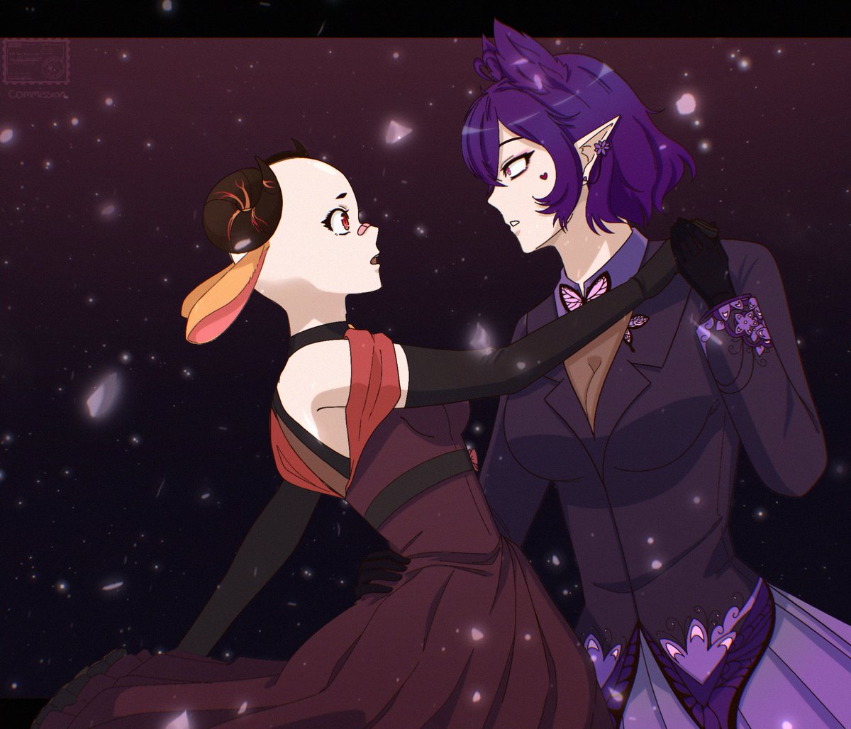 dexinqk's tweet photo. #commission result for @sy_shimizu ft @KyoumoMochii 
I got an extra $5 for the bald version muehehe
First attempt at trying the #dancewithdevils anime style and I def have a lot to learn but I think I did okay for now 🙇‍♂️ 
Ty for commissioning me syy :3 
#Vtubers #commissionsopen https://t.co/jCadn8VKmv