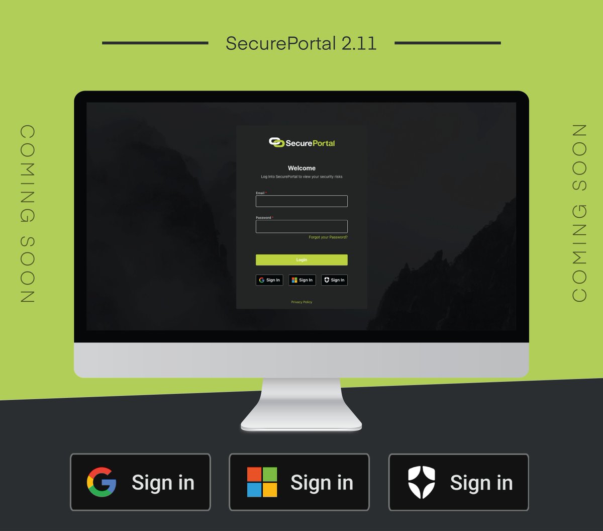 SecurePortal 2.11 Coming Soon: You Said, We Did! 

We’re thrilled to introduce Single Sign-On (SSO) as part of our upcoming release.

With SSO, you can now log in effortlessly using your Microsoft account, Google Workspace, or Auth0 by Okta.

Book a Demo: buff.ly/4h1pOHc