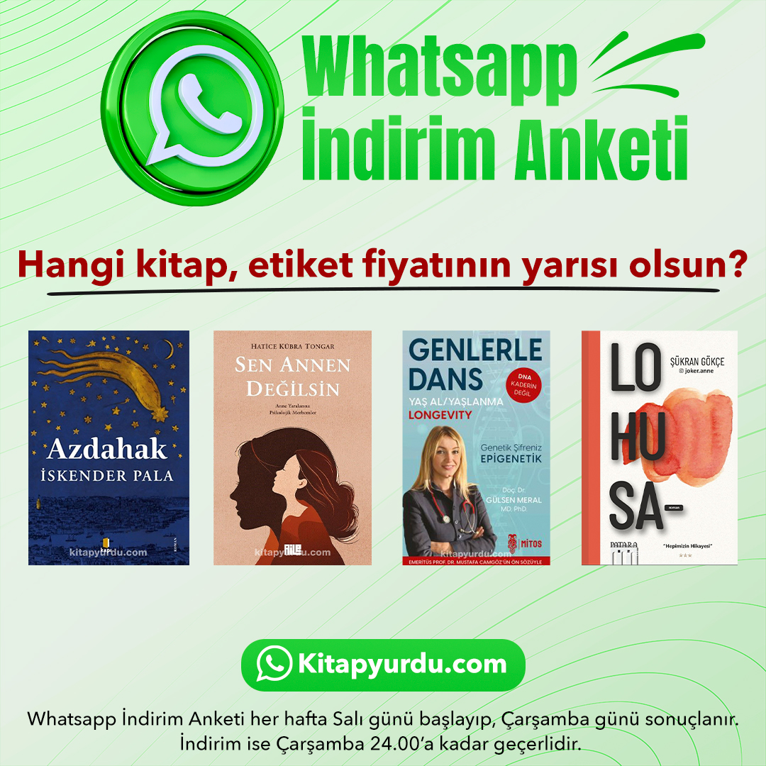🎉 İndirim Anketi Zamanı!🙌 Hangi #kitap SEPETTE etiket fiyatının yarısı olsun? İndirim #KitapYurduİndirimAnketi sonuçlandığında başlayacak!

Ankete katılmak için: Kitapyurdu.com/wa

Kitaplar burada 👉 bit.ly/3b0k0Os

#KitapYurdu #KitapKurtları