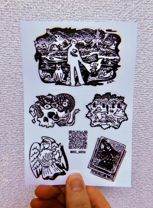 #メンタルスケッチ
のステッカー作りました。個展で売ります 