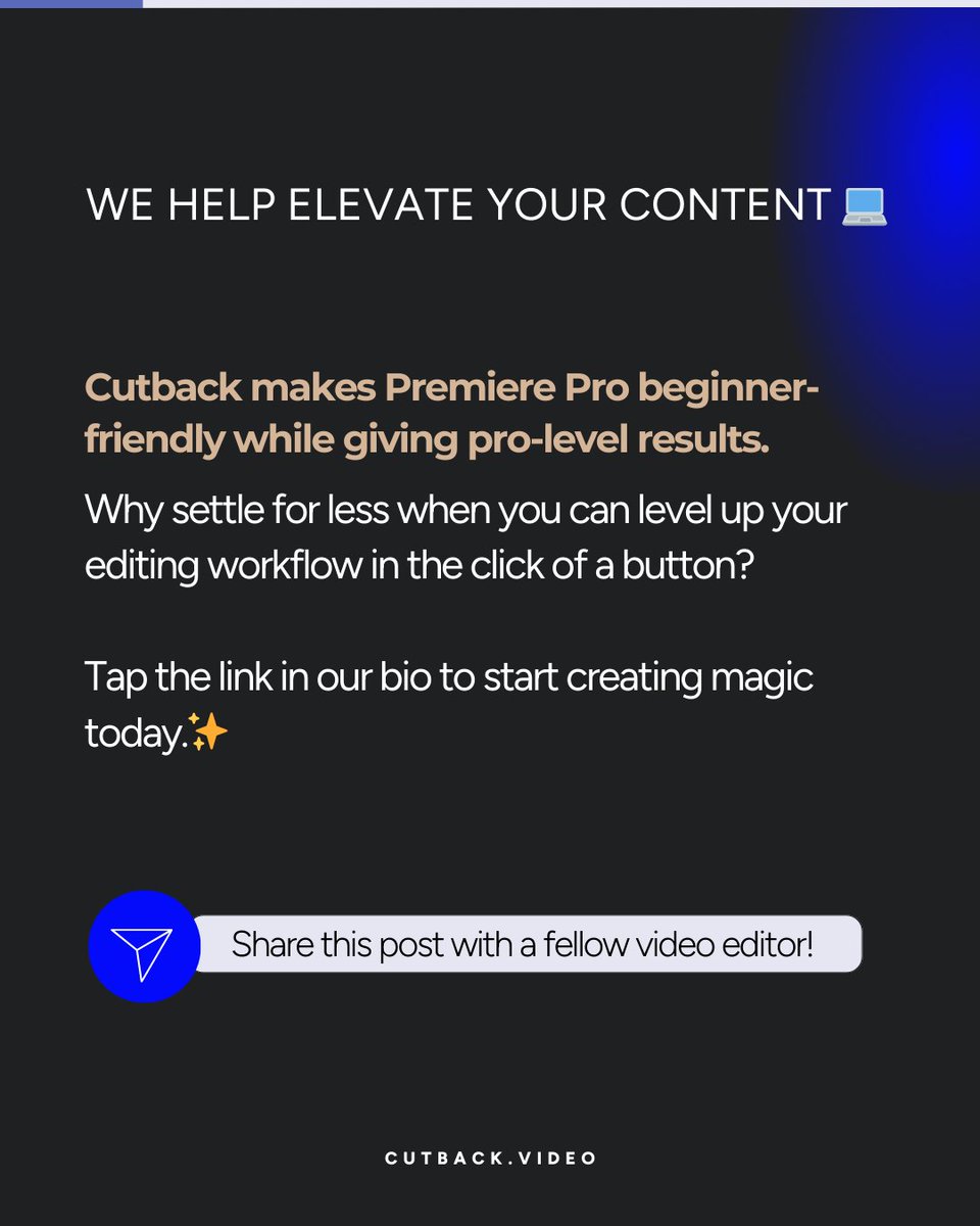 cutback_video's tweet image. Switch to Cutback - your CapCut alternative 🚀

Many creators might still be searching for their next video editing app. It’s a great idea to develop your skills with your own personal editing assistant in the form of Cutback.🎬✨ 

#premierepro #cutback #capcutban #tiktokban