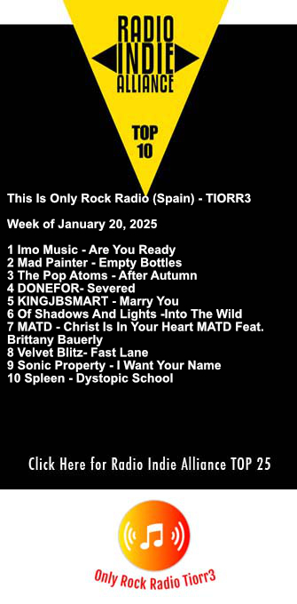 www.onlyrockradio.com (@only_rock_radio) on Twitter photo TIORR 3
Number 1: Imo Music with the song titled: Are You Ready .
Number 2: Mad Painter <a href="/painter_mad/">Mad Painter</a> with the song titled: Empty Bottles.
Number 3: The Pop Atoms with the song titled: After Autumn.
Number 4: DONEFOR with the song titled: Severed.
Number 5: KINGJBSMART with the TIORR 3
Number 1: Imo Music with the song titled: Are You Ready .
Number 2: Mad Painter <a href="/painter_mad/">Mad Painter</a> with the song titled: Empty Bottles.
Number 3: The Pop Atoms with the song titled: After Autumn.
Number 4: DONEFOR with the song titled: Severed.
Number 5: KINGJBSMART with the
