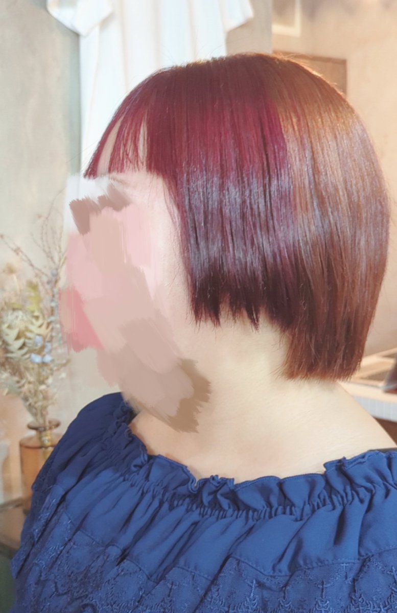 ツートンポイントカラー！
※赤ではなく紫です。