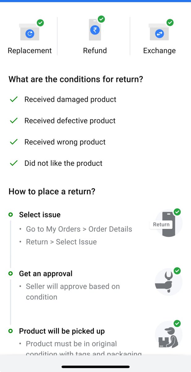MilindPal10's tweet photo. In my order it ws clrly mntnd dat I do hv a return policy but flipkart is denying retrning my product and it is pathetic.dey are violatng der own policy.Not evn replacing my item.@flipkartsupport @Flipkart @jagograhakjago @aajtak @PMOIndia @shopping_io @BJP4India @FlipkartStories https://t.co/uh6CDZuWJH