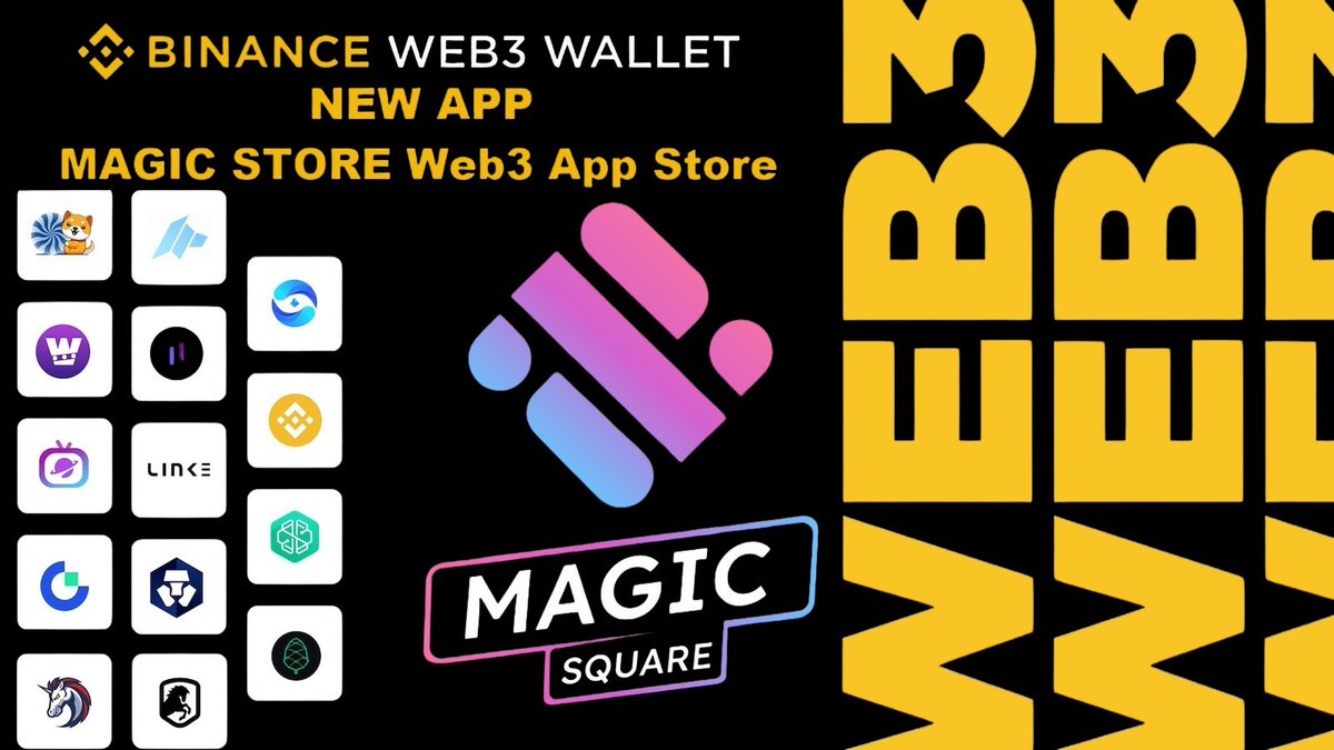 shmalik06's tweet photo. 🪄✨Great news ! @BinanceWallet officially listed Magic Square inside their verified apps  🔥   @MagicSquareio @MagicStoreWeb3
🙏Let's make a wish: the next $SQR 💎 🚀🚀🚀

 #Binance #Binancewallet #Web3 @_kaitoai #AIAgents 
#MagicSquareio #SQR https://t.co/kFezNF6i0u