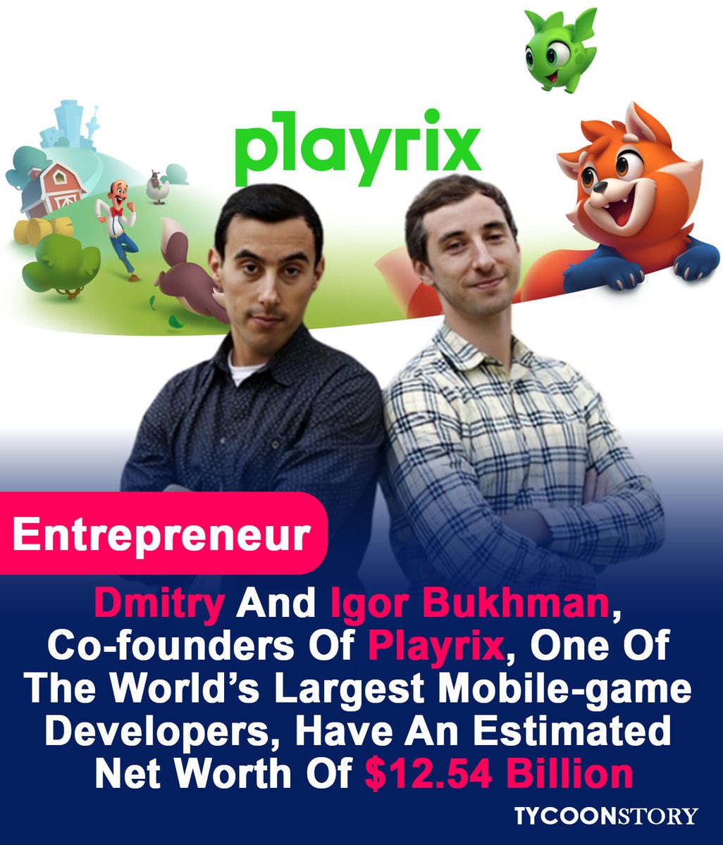 TycoonStoryCo's tweet photo. Dmitry & Igor Bukhman, co-founders of @Playrix ,
started from a dorm room in Russia & built a global gaming empire! 🌍🎮
https://t.co/ZRjBOSKXFh
#gamingindustry #mobilegames #gamedevelopment
#gamedesign #mobilegaming #playrix #gardenscapes
#homescapes #fishdom #township https://t.co/VHsyrFtn9b