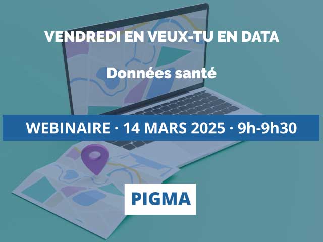 [#Webinaire #VendrediEnVeuxTuEnData] RDV le 14 /03 à 9h sur les données santé.🏥En une 1/2 h, un jeu de données, différent à chaque fois, est présenté de façon détaillée pour apprendre à mieux l’utiliser. Inscrivez-vous : 👉 portail.pigma.org/animation/proc…