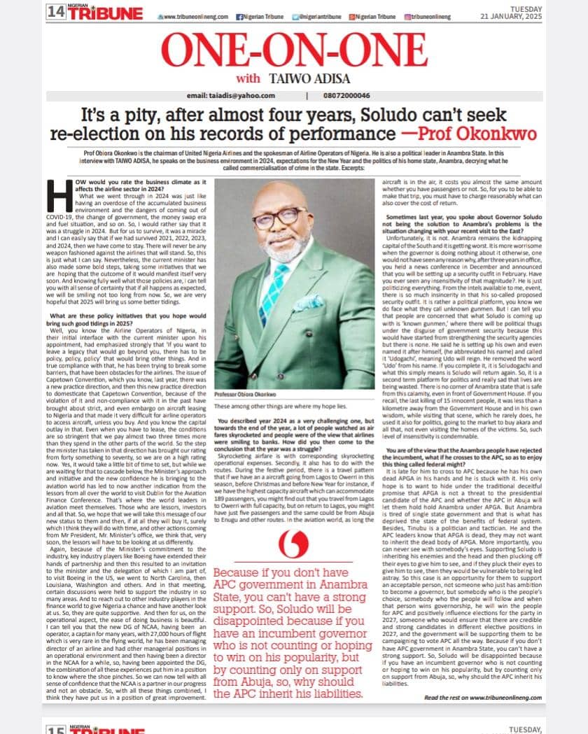 tribuneonlineng.com/its-a-pity-aft…

I called him an ‘Intellectual Narcissist’. Even in his demeanour and choice of words, anywhere he goes, he speaks condescendingly on people. So, what would you advise somebody who sees everyone around him as a student in a classroom?