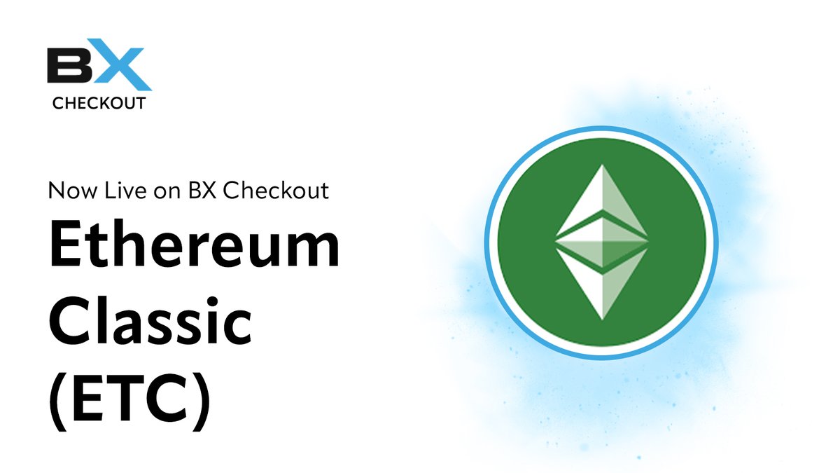 BXcheckout's tweet image. It’s official! 🎉Ethereum Classic $ETC is now live on BX Checkout.
Start using it for seamless crypto payments and real-world transactions.
Power up your token’s utility today! #BXCheckout #TokenUtility #CryptoAdoption