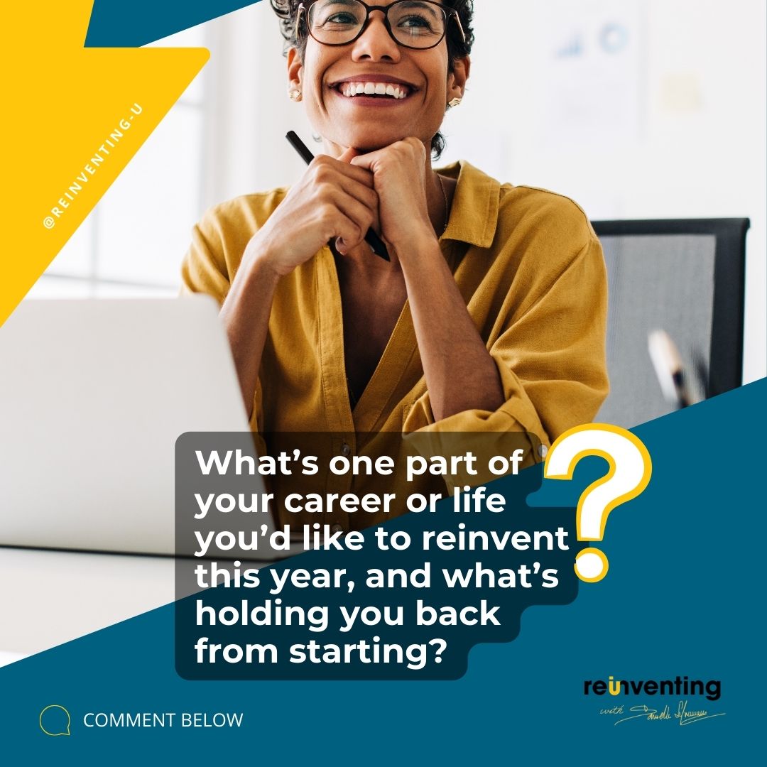 silverman_dani's tweet image. Reinvention starts with one simple question: What do YOU want to change? Drop your answer in the comments and let’s start a conversation about creating the life and career you deserve.Need help turning ideas into action? #reinvention #careerchange #newyear #transformation