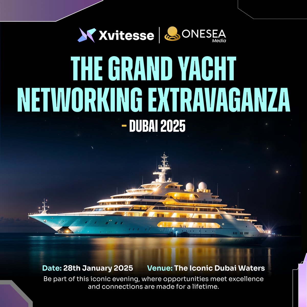 xvimainnet's tweet photo. ✨ Set sail with the brightest minds in IT and Networking! Don’t miss this luxurious opportunity to network, innovate, and grow.
#YachtEvent2025 #NetworkingDubai https://t.co/N5H7d8Zlbd